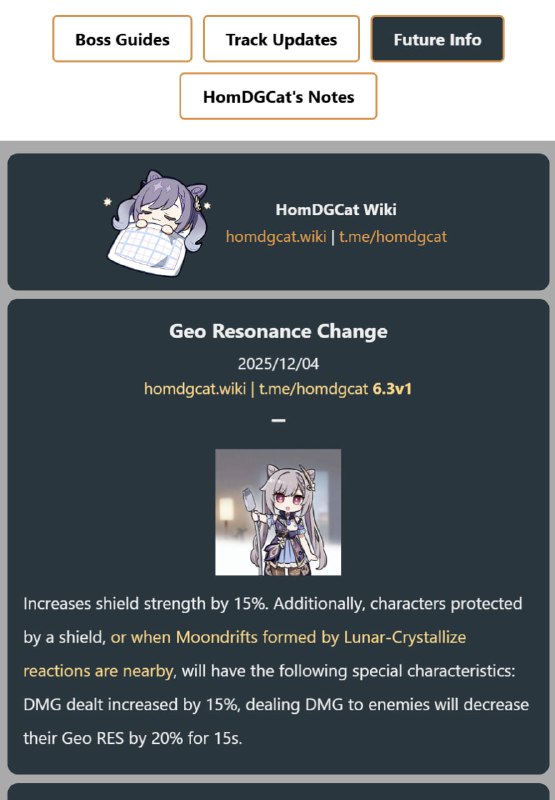 「原 6.3v1」😘 双岩共鸣改动#妮可少女 #原神homdgcat.wiki/gi/future「GI 6.3v1」😘 Geo Resonance Change#HomDGCat #GIhomdgcat.wiki/gi/future