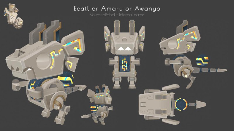 #Jelena 5.5 世界任务 NPC 模型: 秘源龙仆「厄卡特尔」 / 「阿玛鲁」 / 「阿万尤」