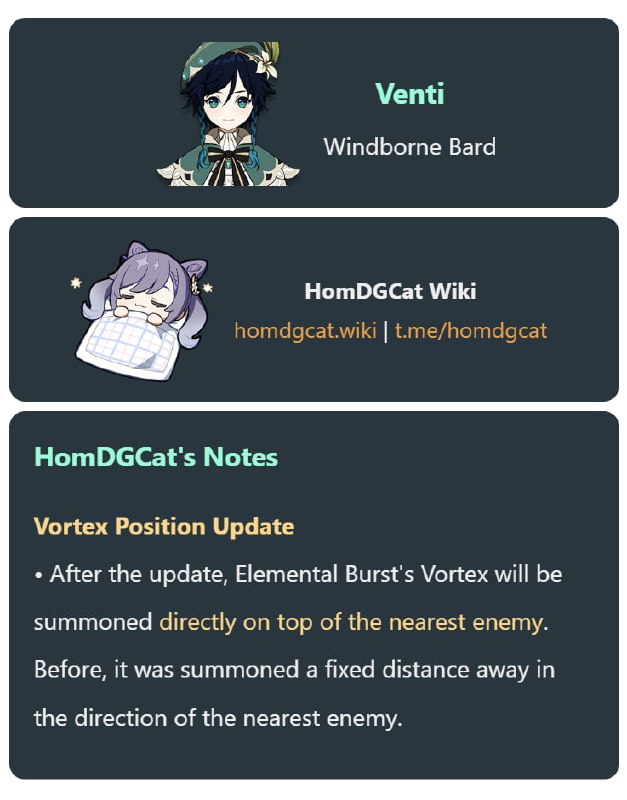 「原 6.2v3」😘 温迪风眼位置优化#妮可少女 #原神homdgcat.wiki/gi/char/Venti「GI 6.2v3」😘 Venti Vortex Position Update#HomDGCat #GIhomdgcat.wiki/gi/char/Venti