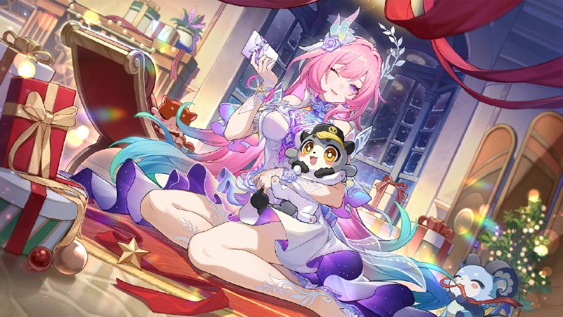 「呀，礼物堆积如山呢~」「我也准备了一份礼物给你