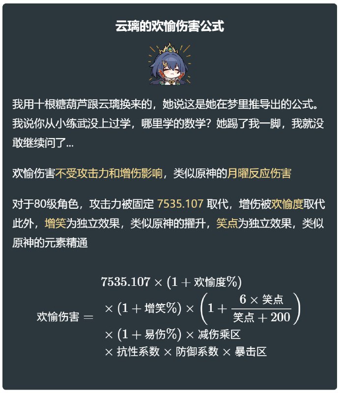 云璃的欢愉伤害公式Yunli's Elation DMG Formula云璃的欢愉伤害公式Yunli's Elation DMG Formula