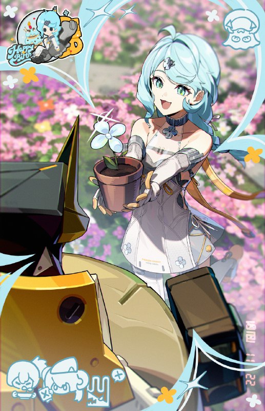 生日快乐「席德」丨花开半时「花海开得真好~但只有我们欣赏，会不会有点自私呢…」「嗯~听起来就像『煤球』非要霸占『老席德』的驾驶舱一样