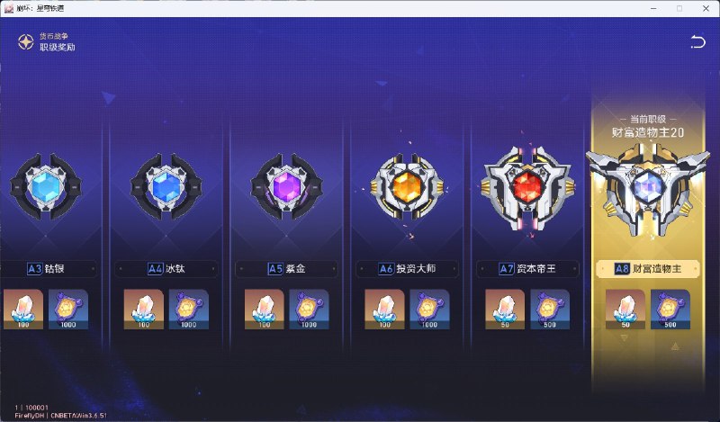 ［HSR 3.7Beta］货币战争的职级［HSR 3.7Beta］货币战争的职级