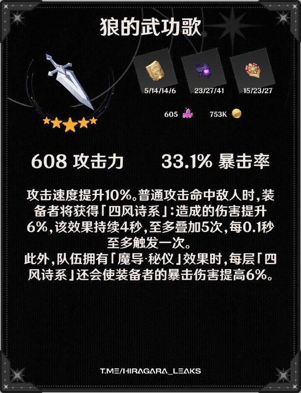 ［GI 6.4Beta］武器（带材料版）［GI 6.4Beta］武器（带材料版）