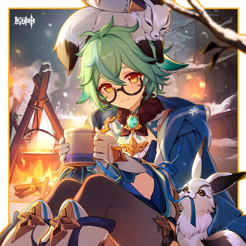 砂糖生日快乐今天雪山格外冷，你还陪我来记录数据…真的非常感谢！这、这是我新研制的暖身热饮